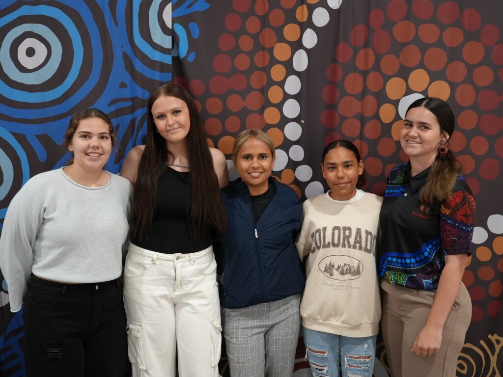 Yalari students at the 'Pay It Forward' Art Show in Toowoomba during NAIDOC Week