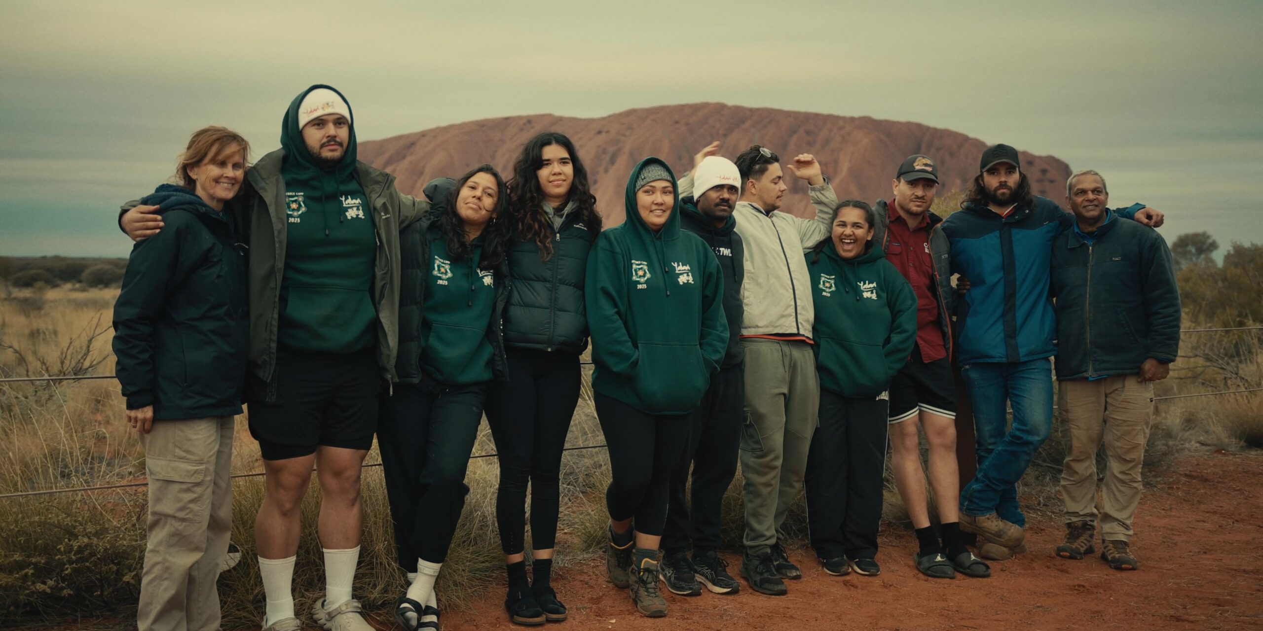 Yalari alumni at Uluru in Australia